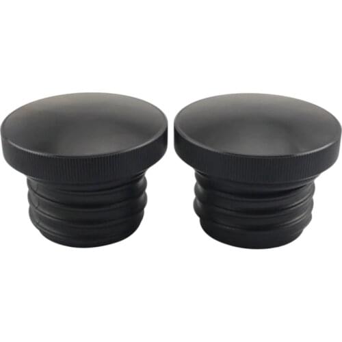 Black Gas Cap Set For Gas Tank Right Side Gas Cap Vented Left Non-Vented