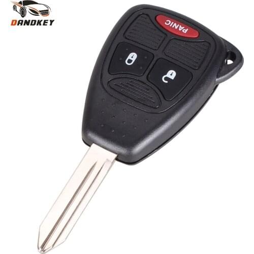 Dandkey New 2+1 3 Buttons Remote Car Key Fob Case Shell Cover For Dodge Ram Caliber Chrysler Jeep Patriot Pacifica Liberty