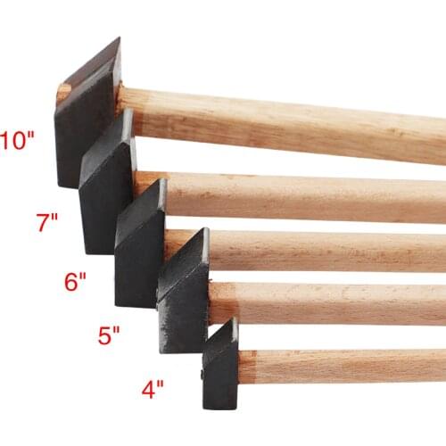 Wooden handle Iron hammer Stainless Steel Hammer Goldworking Hammers Square Hammers Multi-purpose For Jewelry DIY Tools