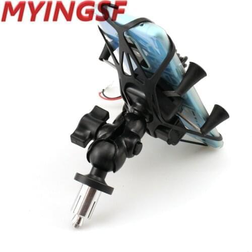 Phone Holder USB Charger for SUZUKI GSXR600 GSXR750 GSXR1000 HAYABUSA GSXR 600/750/1000 Motorcycle GPS Navigation Bracket