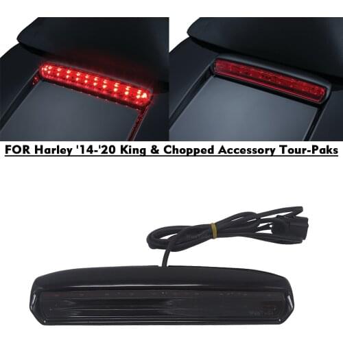 For Harley Electra Motorcycle LED Plating Tour-Pak Cover Lights Low CVO Road Glide Ultra-Limited Low Three Glide