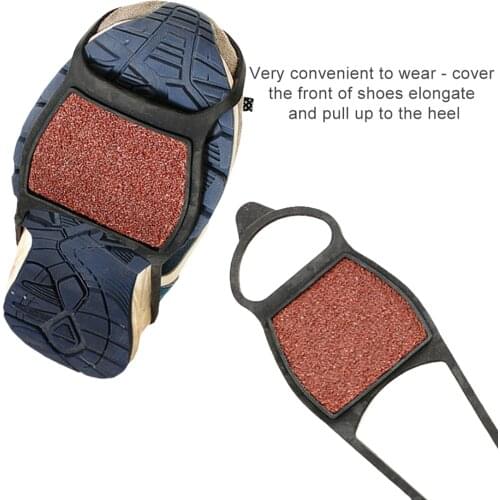 Double-Sided Anti Slip Shoe Boot Grips Ice Cleats Spikes Snow Gripper Silicone Non-Slip Crampons Winter Non-slip Shoe Cover NEW
