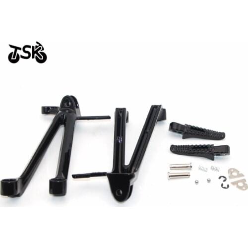 Passenger Foot Peg Footrest Bracket Set Rear Moto For SUZUKI GSXR 1000 2005 2006 Motorcycle Black