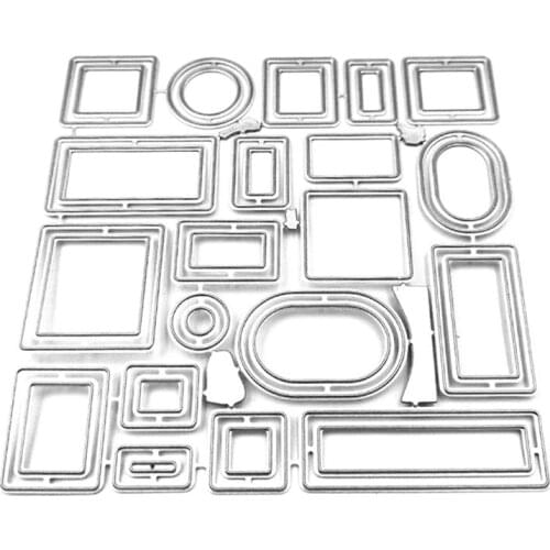 Square Dialog box DIY suit Metal Cutting Dies Stencil DIY Scrapbooking Album Stamp Paper Card Embossing Crafts Decor