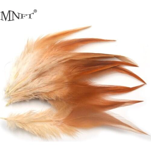 MNFT 50pcs/lot Ginger Color Pheasant Necks Feather For Fly Tying Material Fly Fishing Flies Bugs Adam Lures