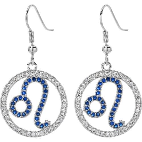 Fashionable temperament zircon earrings twelve constellation guardian valentine charm gift 2020 women/girls new ER-399-1