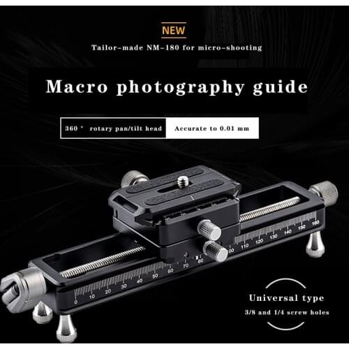 Nisi NM-180 Macro PTZ Guide Rail Portable Desktop Shooting Slide Rail Micro Motion Delay Video Recording PTZ Support Slide Rail