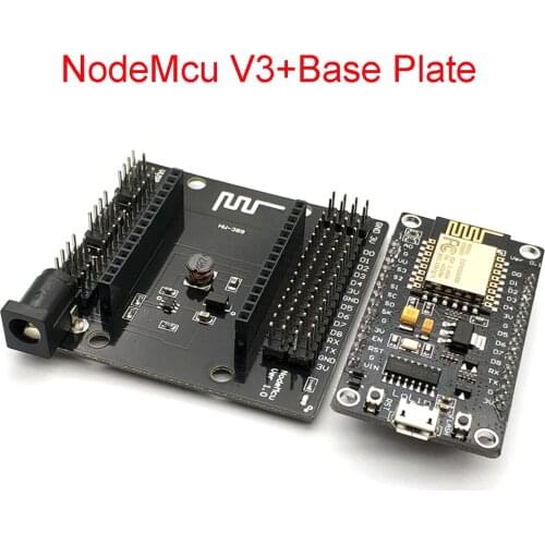 NodeMcu V3 Lua Wireless WIFI Module Connector Development Board + Base Plate Based Micro USB Repalce ESP8266 CH340