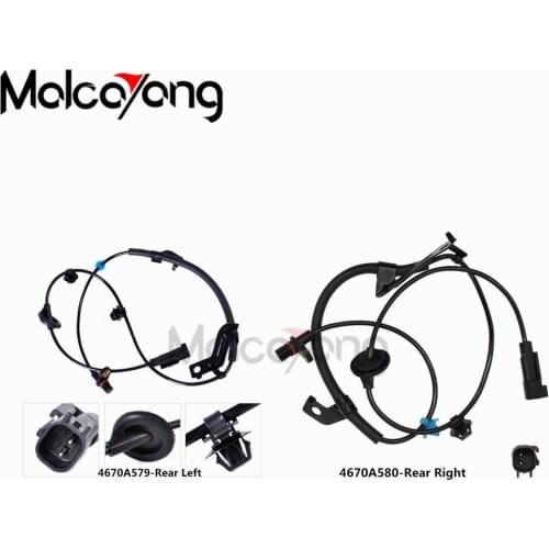 New 2pcs Rear Right Left ABS Wheel Speed Sensors For Mitsubishi Lancer Outlander 4670A580 4670A579