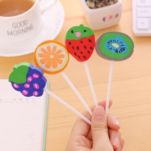 4pcs Novelty Kawaii Fruit Drawing Eraser Artist Pencil Rubber School Office Supplies Student Stationery Kids Party Creative Gift