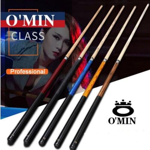 New Arrival O'MIN Brand Break Cues Stick Kit Punch Jump Cue Billiard Durable 13.5mm Tip Red Blue Orange Grey Color Made In China