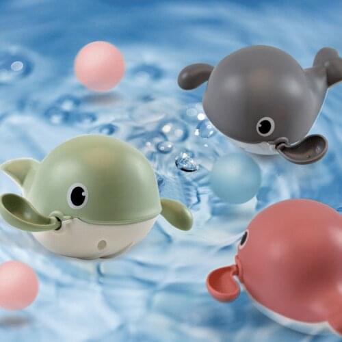 Baby Shower Bath Toys Swimming Cute Cartoon Whale Animal Water Bathroom Toy Infant Swim Chain Clockwork Toy