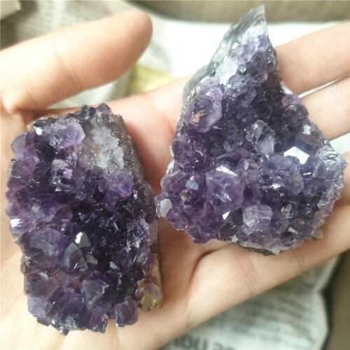 Natural Amethyst Geode Quartz Cluster Crystal Specimen Energy Healing Gifts Reiki Stones And Crystals