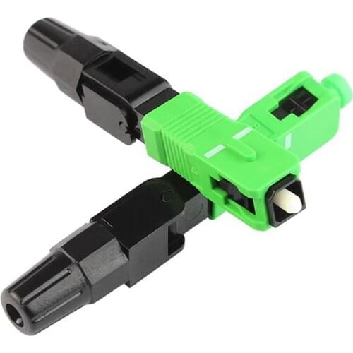 100PCS/box FTTH SC APC single-mode fiber optic SC APC quick connector SC APC FTTH Fiber Optic Fast Connector