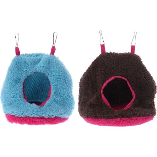 Plush Parrot Hammock Cage Bird Hanging Bed House Nest Tent Winter Warm