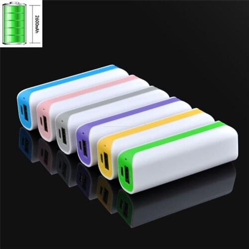 Portable USB Power Bank Box DIY Case Travel External Backup Battery Charger Power Bank Case For Mobile Phones (No Battery)