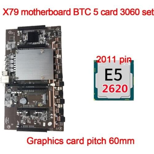 Q1JF BTC X79-H61 Miner Motherboard CPU Supports 3060 Graphics Card With 5 Graphics Card Slot LGA 2011 DDR3 32G SATA3 .0