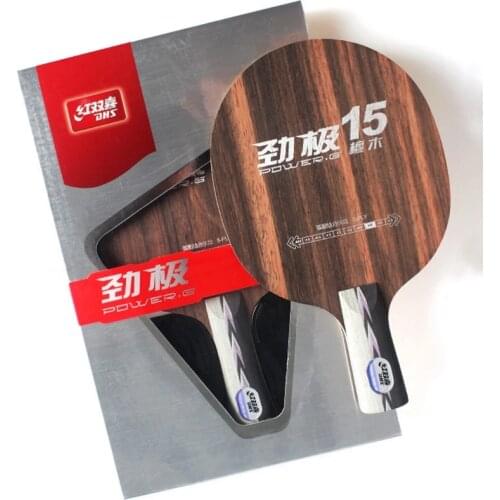 DHS Tischtennis Ebony Wood Table Tennis Rackets Ping Pong Racket Paddle Raquette Pimples In Straight Horizontal Grip