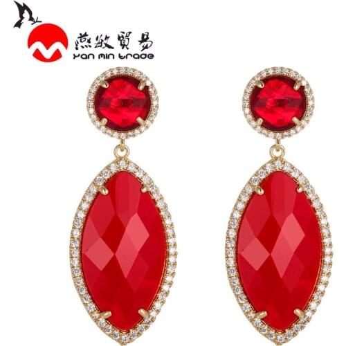 Luxury Drop Fahion Earrings Advanced K9 Glass Crystal Earrings For Women Black Color Long Earrings 2020 New Wedding Jewelry