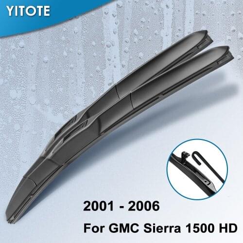 YITOTE Wiper Blades for GMC Sierra 1500 HD Fit Hook Arms 2001 2002 2003 2004 2005 2006