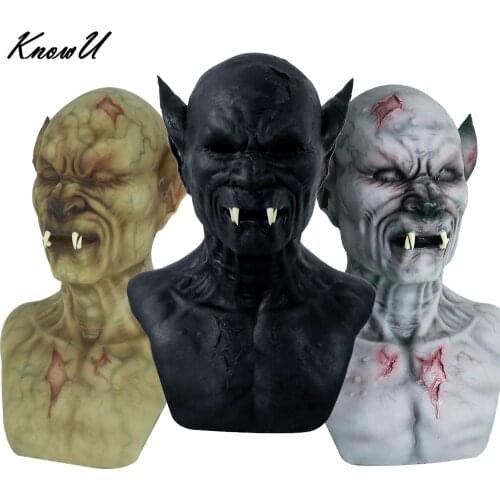 KnowU Wolf Mask Silicone Realistic Animal Monster Headgear Cosplay Party Halloween Crossdress