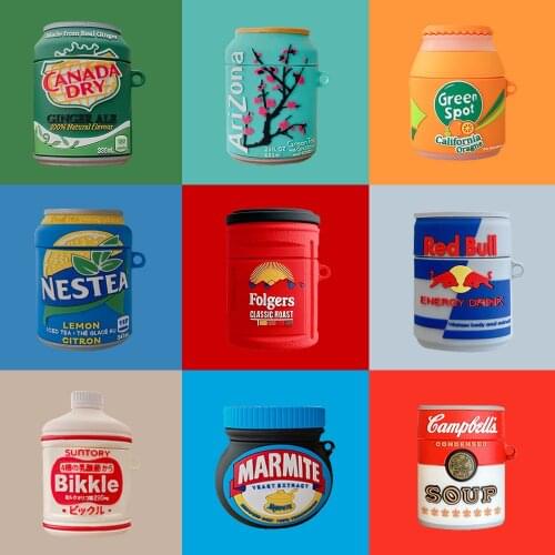 Drink Cases For AirPods 1 2 Pro 3D Cute Cartoon Earphone Case Charge Box Soft Silicone Wireless Bluetooth Earphone Protect Cover