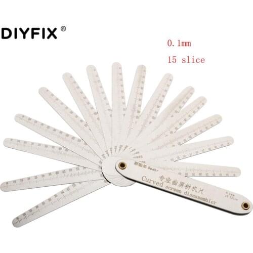 Spahr Ultra-thin 0.1mm Poacook Screen Disassemble Ruler Foldable Stainless Steel Curved Mobile Phone Repair Disassembly Tool