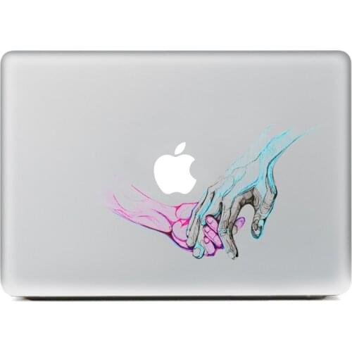 Hand in hand Personality Vinyl Decal Laptop Sticker for macbook Pro Air 13 inch Cartoon laptop Skin shell for mac book