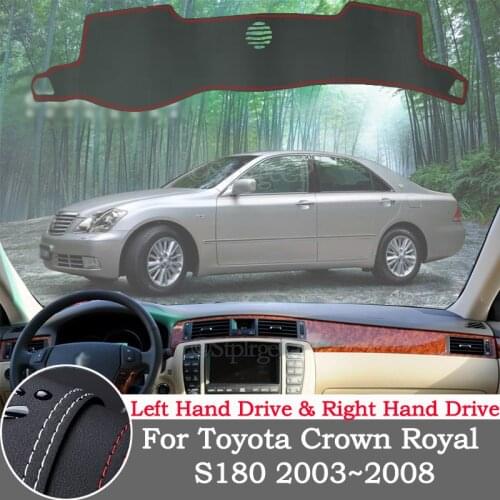 High-quality leather instrument panel protection pad and light-proof pad For Toyota Crown Royal S180 2003~2008 car accessories