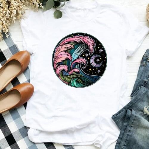 2021 Summer Womens T-shirts Dandelion graphic t shirt Casual O-neck T-shirt Summer Short Sleeve Femme Fashion Top Female Tee