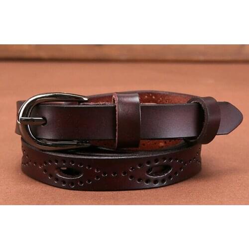 New Fashion Womens Belts Genuine Leather Brand Straps Female Waistband Pin Buckles Fancy Vintage for Jeans Pure