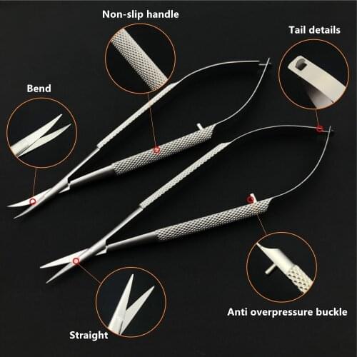 1pcs Stainless steel Scissors ophthalmic microsurgical instruments surgical Scissors