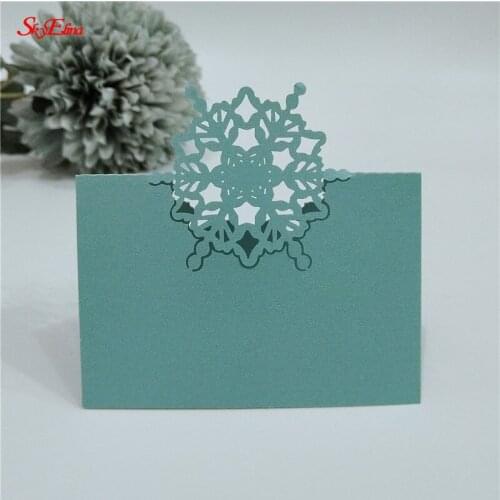 12*9cm new 50 Pcs Laser Cut Christmas Name Place Seat Card Wedding Invitation Table Cards For Party Table Decoration Favor 7Z
