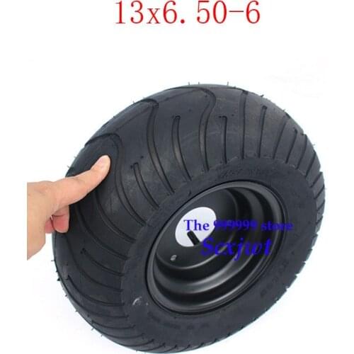 2PCS GO KART KARTING ATV UTV Buggy 13X6.50-6 Inch Wheel Tubeless Tyre Tire With Hub