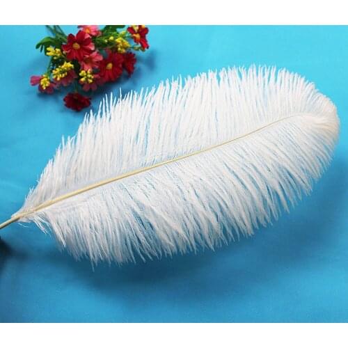 50 pcs white ostrich feathers High quality 45-50cm 18-20inches ostrich plumage wedding performance art plumes decoration