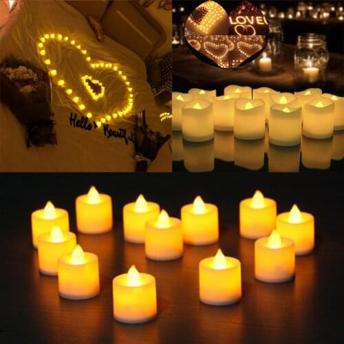 6 PCS of LED Electric Battery Powered Tealight Candles Warm White Flameless for Holiday/Wedding Decoration