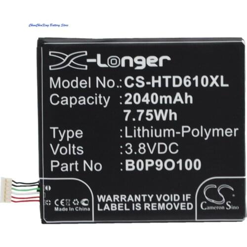 Cameron Sino High Quality 2040mAh Battery 35H00222-00M, B0P9O100 for HTC A3QHD,D610 ,D610x, Desire 610, esire 612, Desire 612 4G