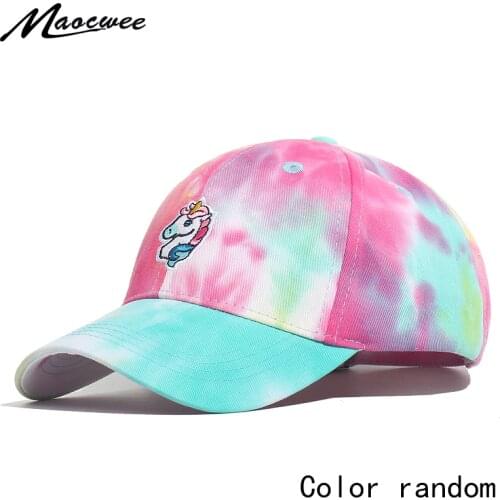 Girl Rainbow Baseball Cap Summer Hats Men Women Snapback Cartoon Unicorn Basebaal Hat Cap For Girls Casual Fitted Casquette 2019