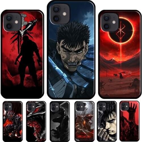 Berserk Guts Anime Cool Soft TPU Cover For iPhone XR X XS 11 12 Pro Max 12 Mini SE 2020 6S 7 8 Plus Phone Case