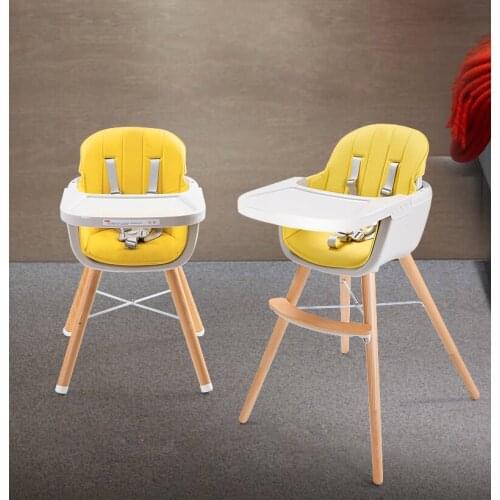 Wooden Baby dining chair Childrens high chair baby eating dinner table feeding chair seat