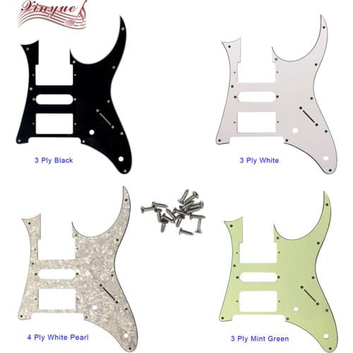 Pleroo Guitar Parts - For 10 hole screws MIJ Ibanez RG350 EXZ Guitar Pickguard Humbucker HSH Pickup Scratch Plate,many colors