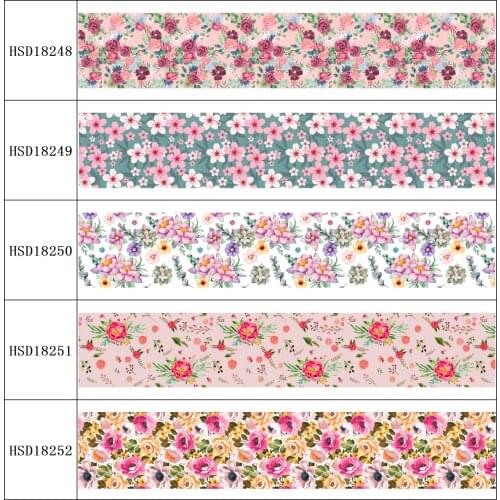 HSDRibbon free shipping 3" 75mm heat transfer printed hsd-design series Grosgrain Ribbon 50Yards/Roll