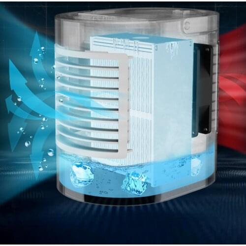 WT-F11 Mini Desktop Fan Portable Fan Oval Shape Cooling Spray Fan Night Light For Office Dormitory Bedroom And Car