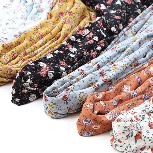 New bubble chiffon hijab scarf design flower shawls muslim scarves headscarf wraps Turbans headband long scarves