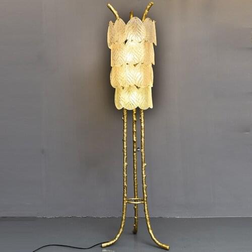 ODYSEN ART DECO copper Floor Lamp Indoor Decoration Lighting Fixture Handmade Glass Creative Living Room Bedroom Gold Villa