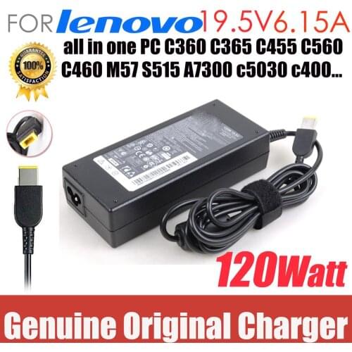 Original 19.5V 6.15A 120W AC Adapter For Lenovo C360 C365 C455 C560 C460 M57 S515 A7300 c5030 c4005 c4030 b4040 b4030 all in one