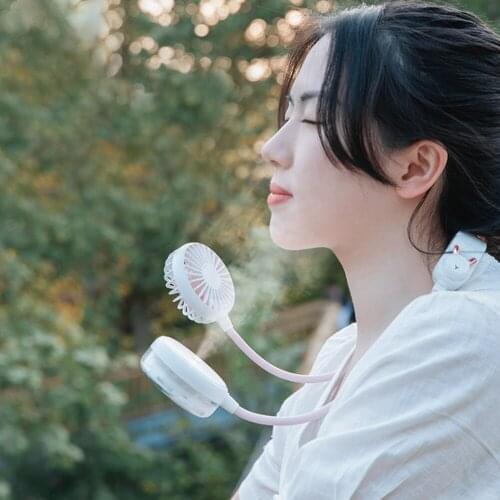 Portable Hands-Free Mini USB Hanging Air Cooler Neck Fan Summer Sports Fan Small Air Conditioning Appliances Mini Fans
