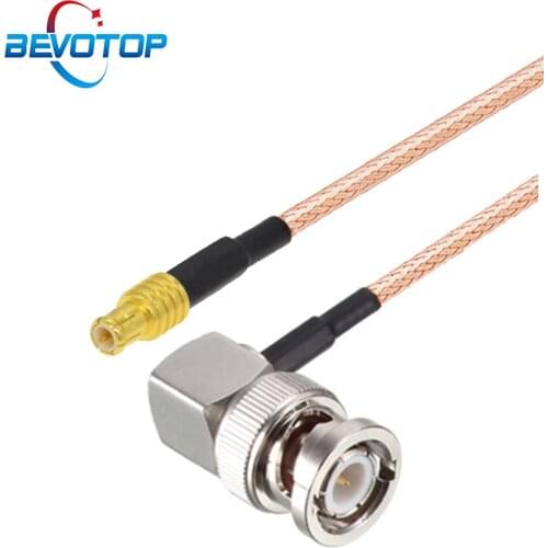 RG179 Cable 75 Ohm MCX Male to BNC Male Right Angle 90 Degree Plug Pigtail RF Coaxial Extension Cord Coax Jumper Adapter Wire