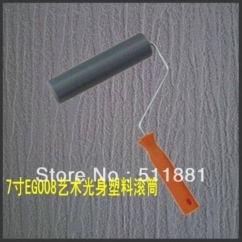 7'' Bark pattern paint pressing roller FREE shipping 180mm Diatom ooze tools croons plain plastic drum bark pattern style tools