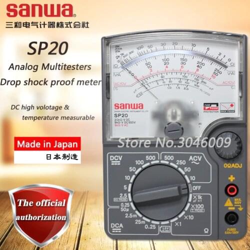 Sanwa SP20 Analog Multitesters, Multifunction Pointer Multimeter Capacitance / Temperature Test